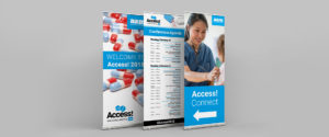 Association for Accessible Medicine Rollup banners